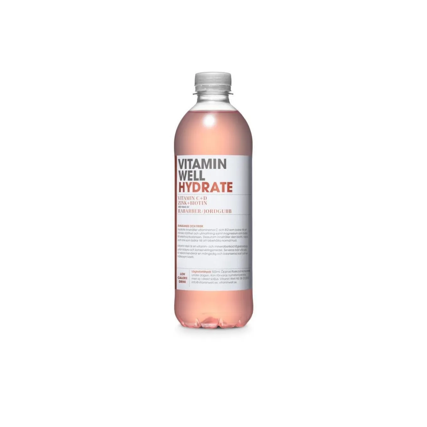 Vitamin Well Energidryck Hydrate Jordgubb-Rabarber